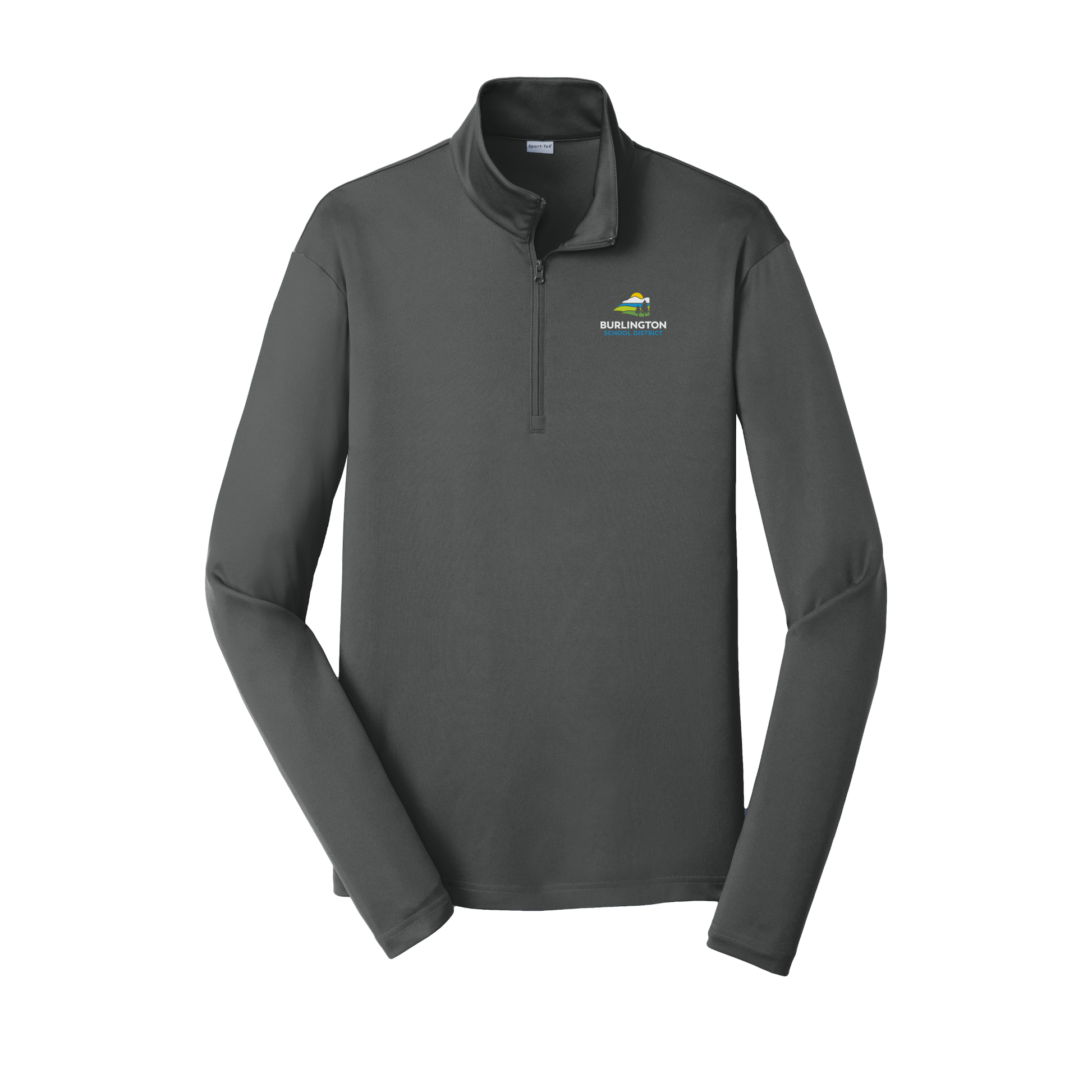 bsdvt-lightweight-quarter-zip-dtf-leftchest-ST357-irongrey-flat-front