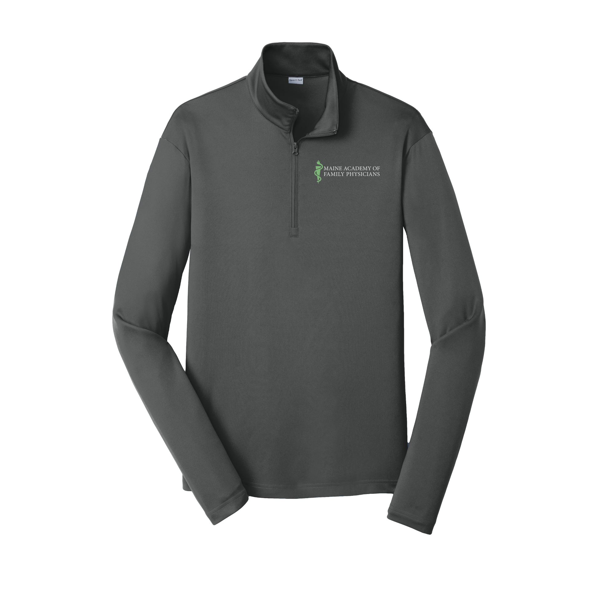 maineafp-lightweight-quarter-zip-dtf-leftchest-ST357-irongrey-flat-front