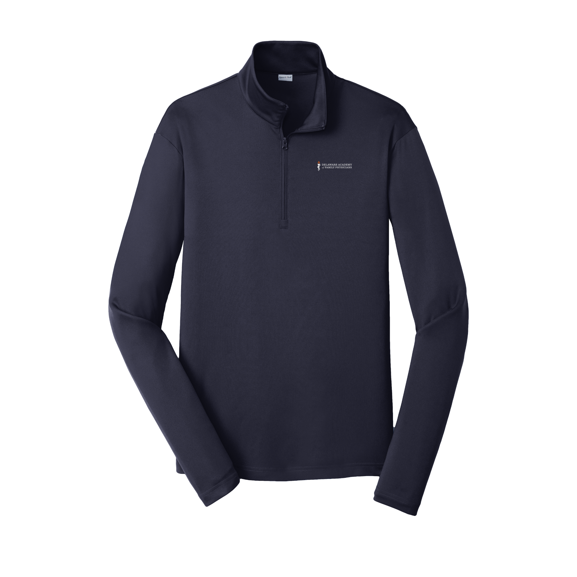 delfamdoc-lightweight-quarter-zip-dtf-leftchest-ST357-truenavy-flat-front