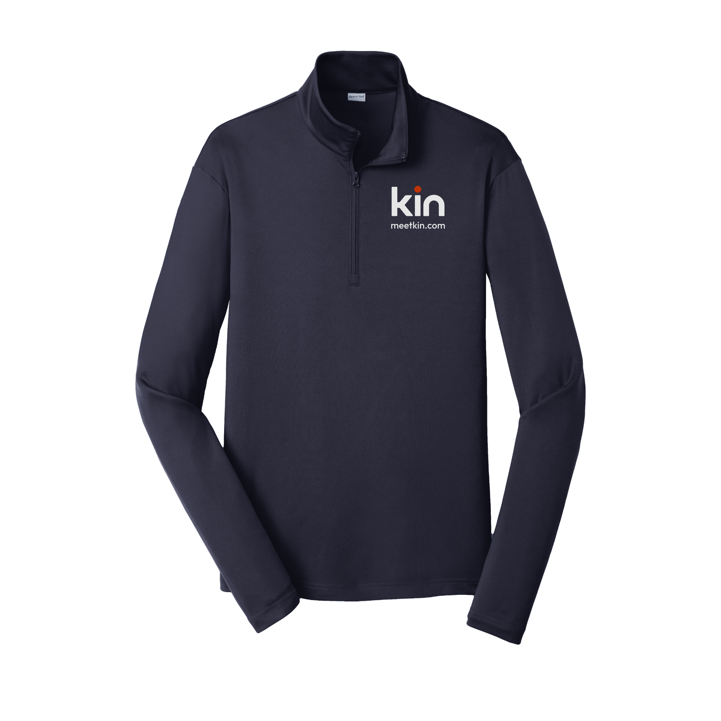 kin-lightweight-quarter-zip-dtf-leftchest-ST357-truenavy-flat-front