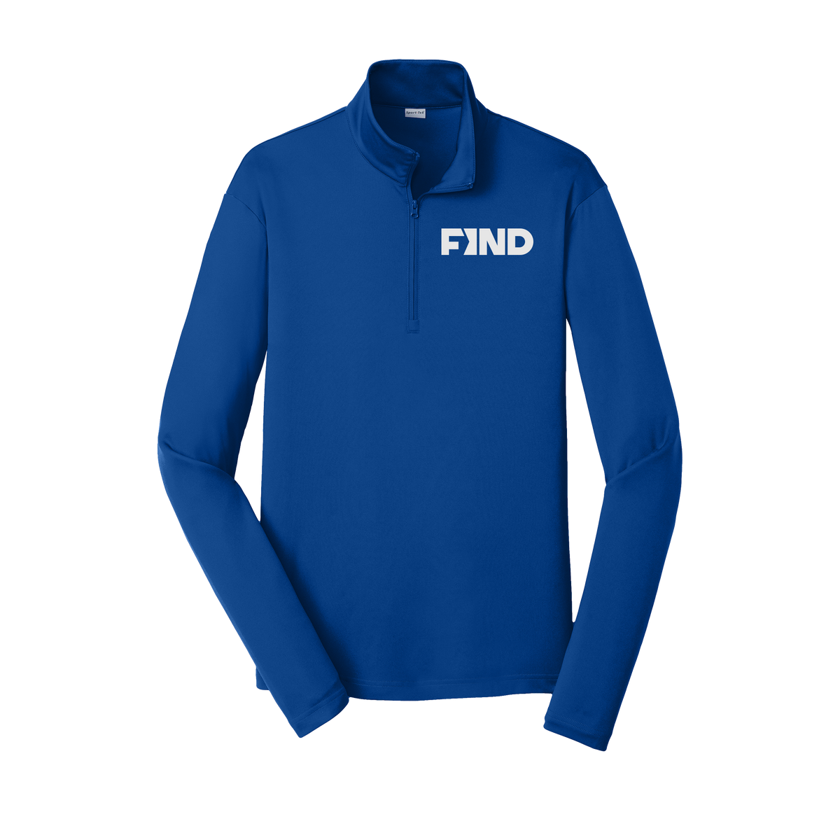 findrealestate-lightweight-quarter-zip-dtf-leftchest-ST357-trueroyal-flat-front
