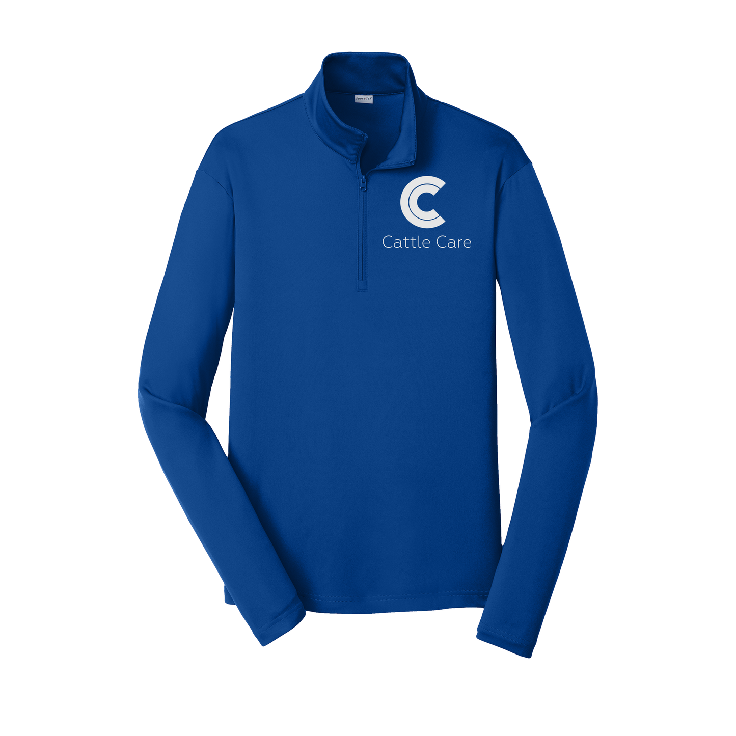 cattle-care-lightweight-quarter-zip-dtf-leftchest-ST357-trueroyal-flat-front