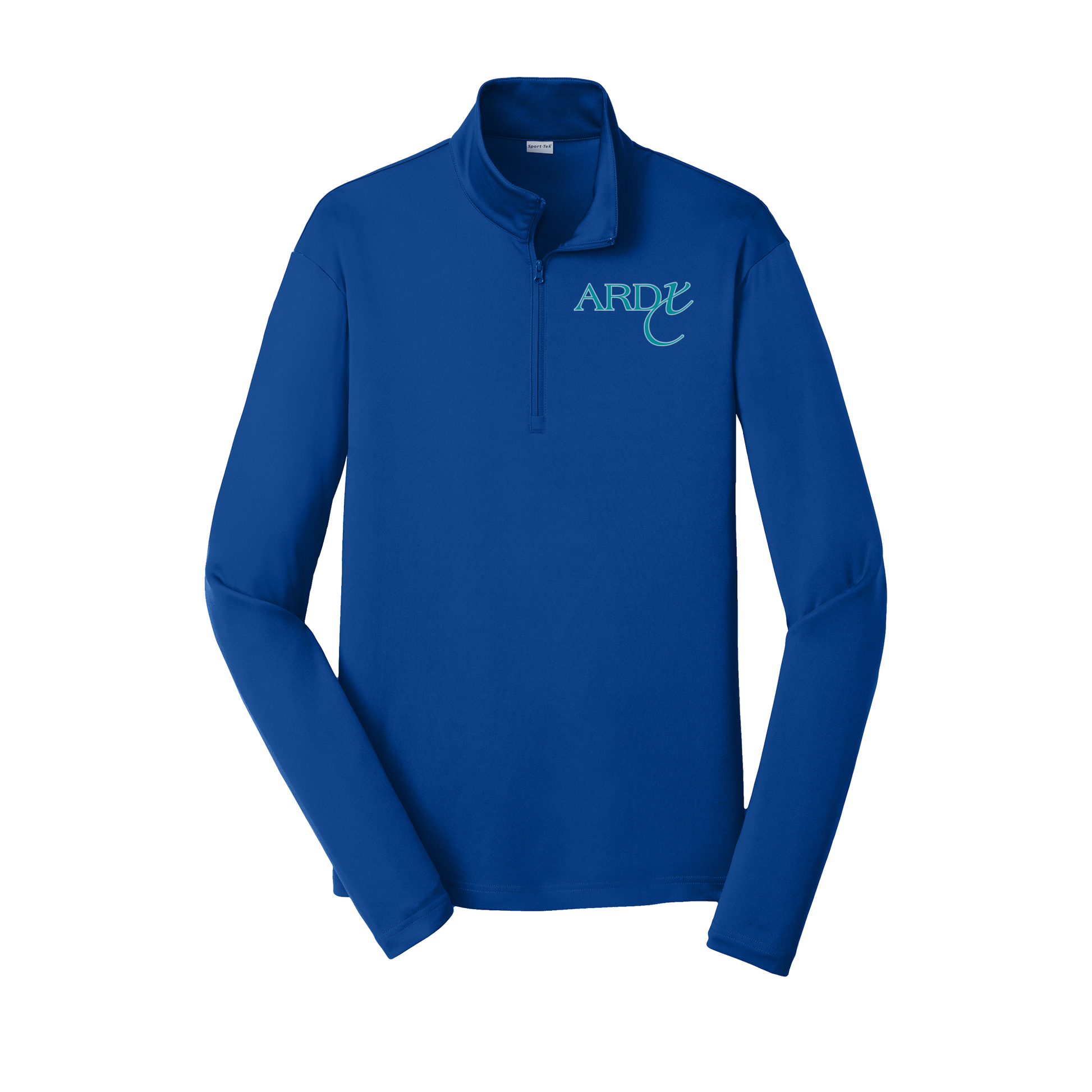ardx-lightweight-quarter-zip-dtf-leftchest-ST357-trueroyal-flat-front
