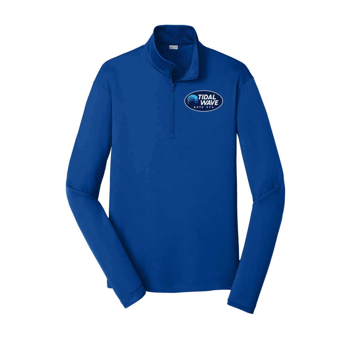 tidalwaveautospa-lightweight-quarter-zip-dtf-leftchest-ST357-trueroyal-flat-front