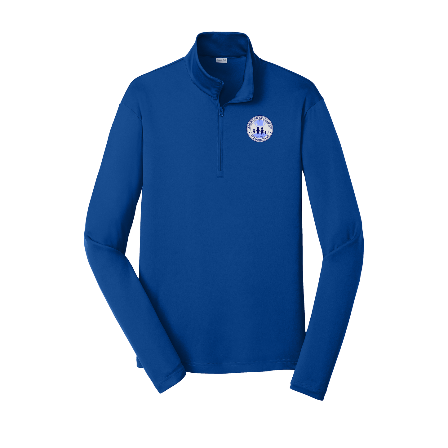 acpeds-lightweight-quarter-zip-dtf-leftchest-ST357-trueroyal-flat-front