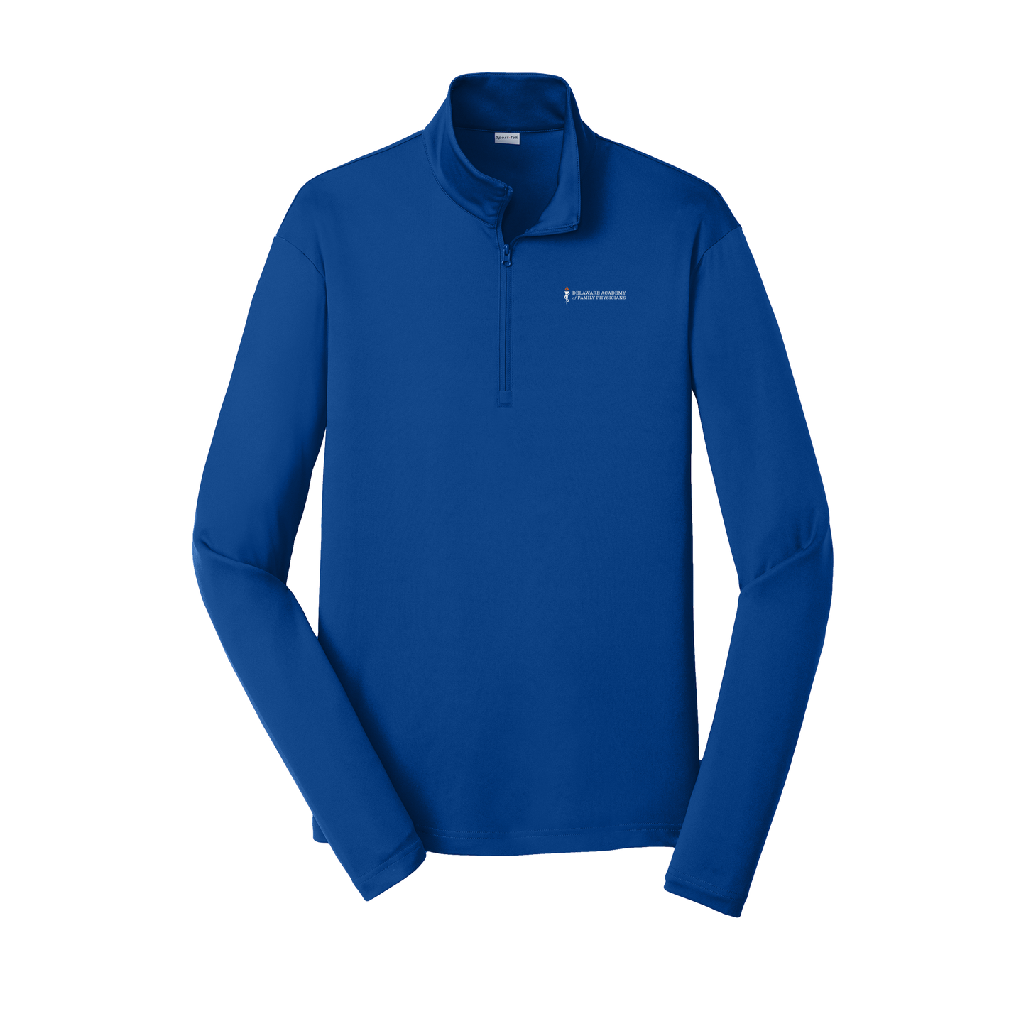 delfamdoc-lightweight-quarter-zip-dtf-leftchest-ST357-trueroyal-flat-front