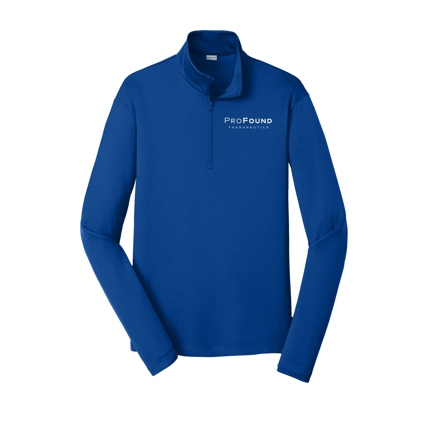 profoundtx-lightweight-quarter-zip-dtf-leftchest-ST357-trueroyal-flat-front