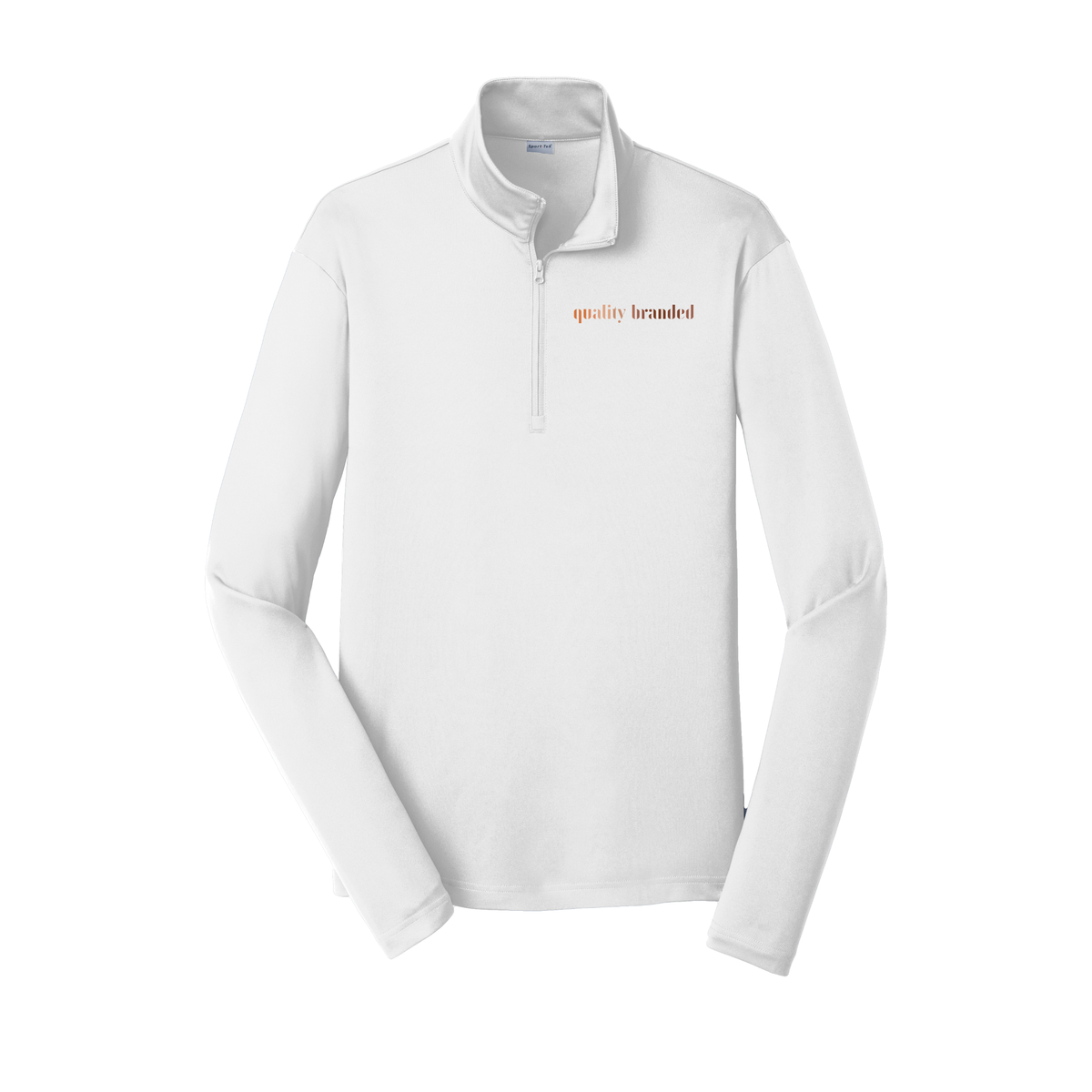 qualitybranded-lightweight-quarter-zip-dtf-leftchest-ST357-white-flat-front