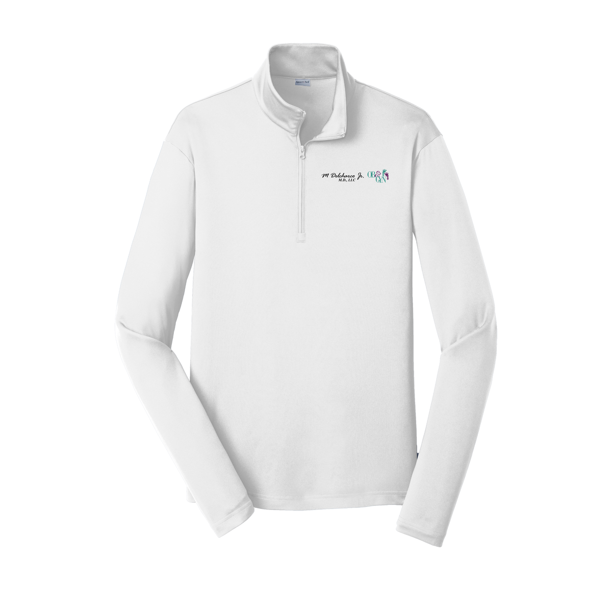 delcharco-lightweight-quarter-zip-dtf-leftchest-ST357-white-flat-front