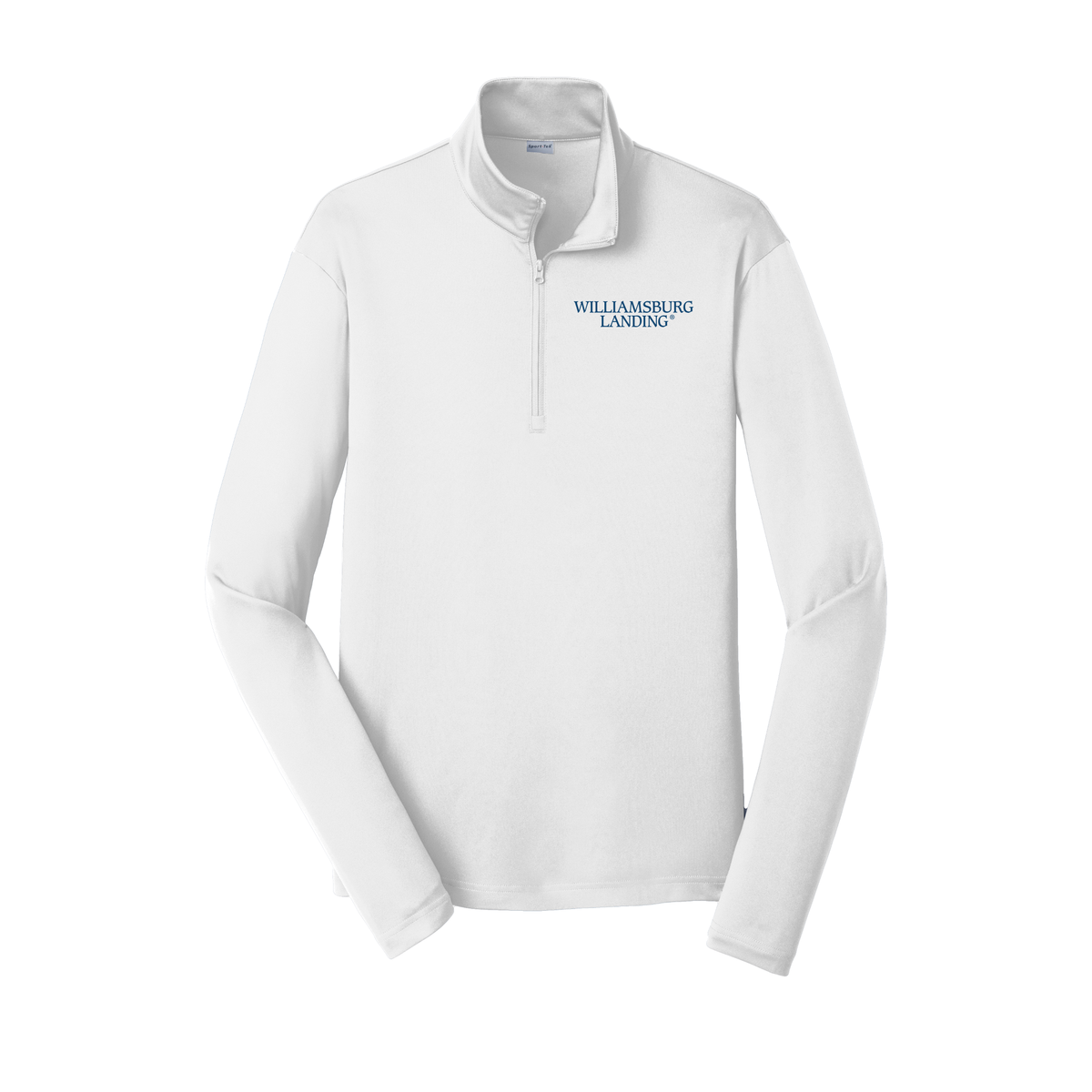 williamsburglanding-lightweight-quarter-zip-dtf-leftchest-ST357-white-flat-front