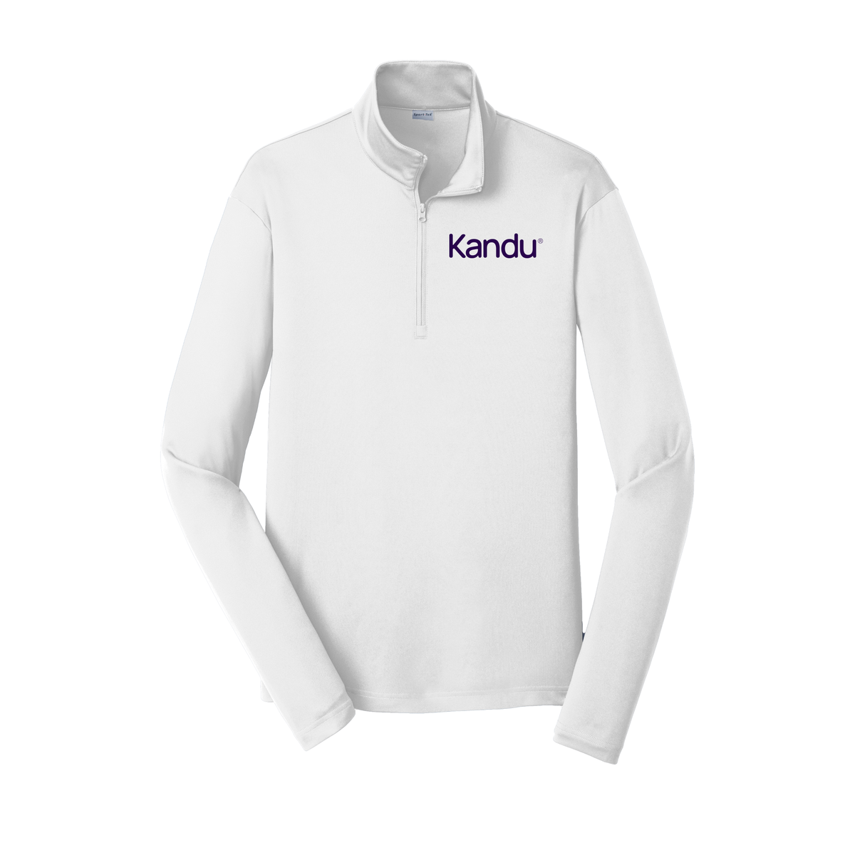 kandu-lightweight-quarter-zip-dtf-leftchest-ST357-white-flat-front