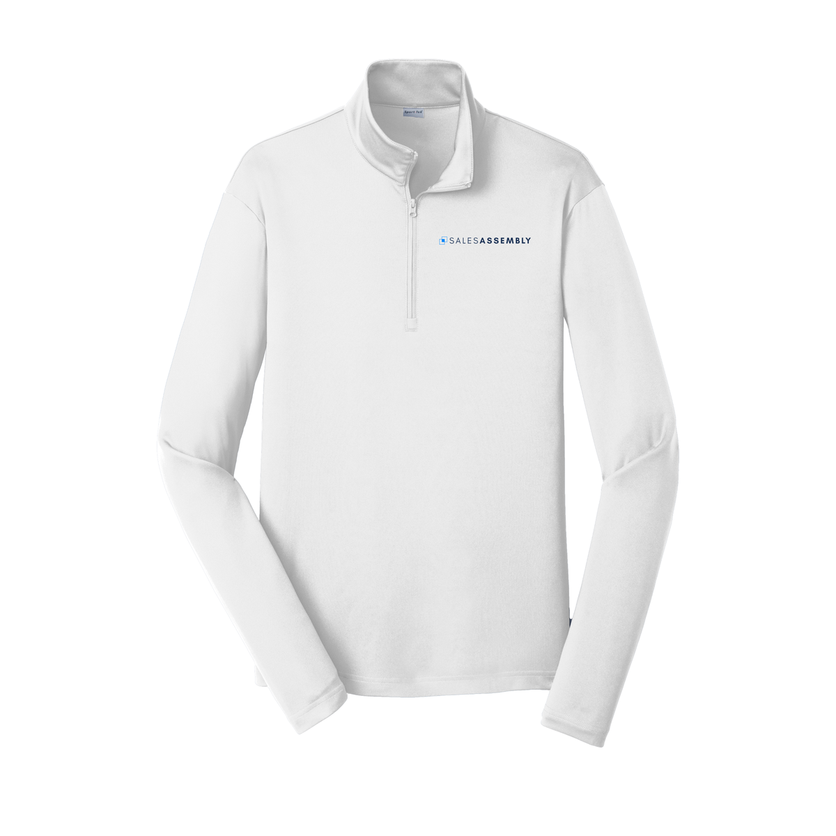salesassembly-lightweight-quarter-zip-dtf-leftchest-ST357-white-flat-front