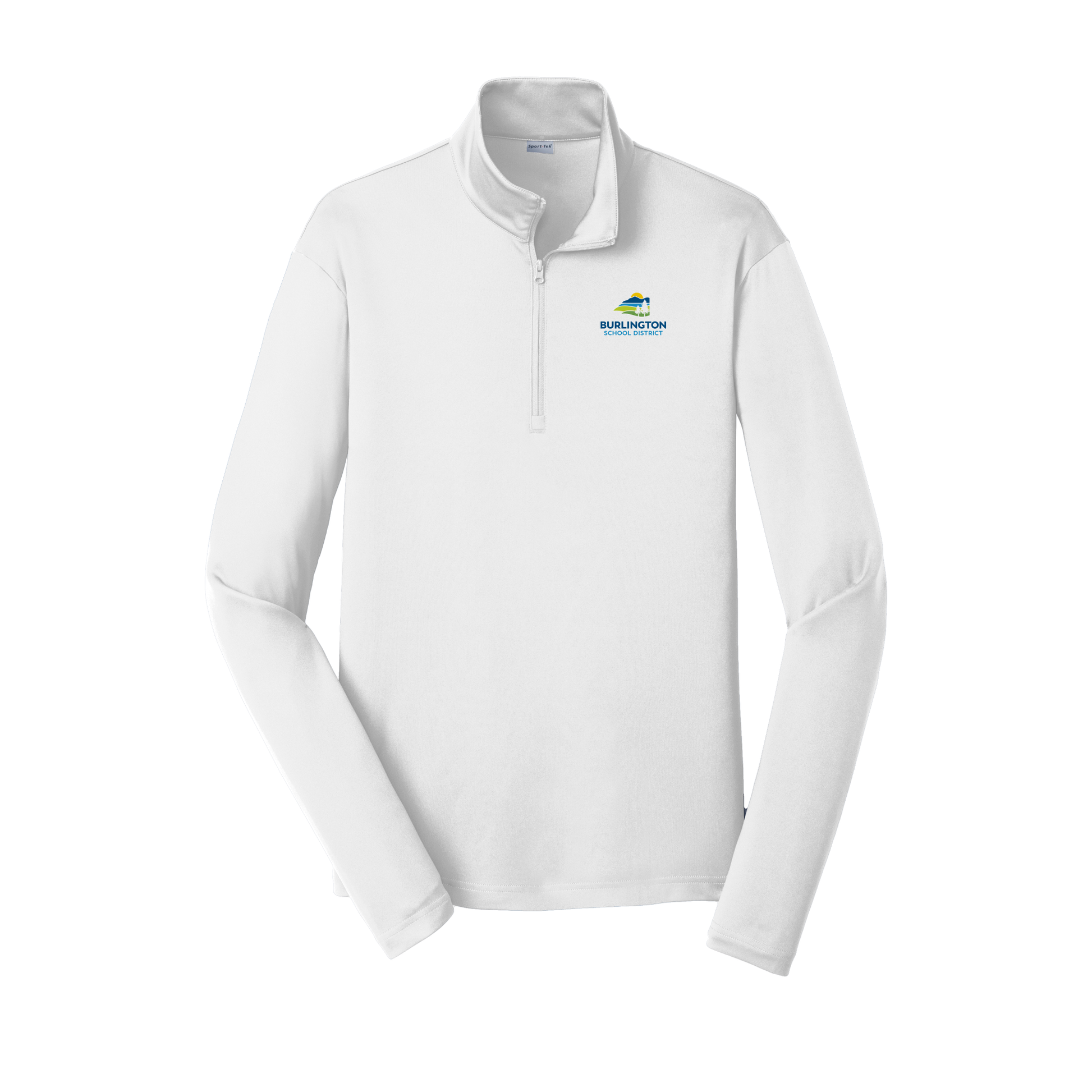 bsdvt-lightweight-quarter-zip-dtf-leftchest-ST357-white-flat-front