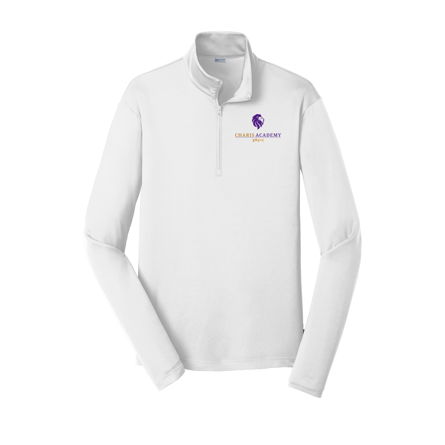 cahazleton-lightweight-quarter-zip-dtf-leftchest-ST357-white-flat-front