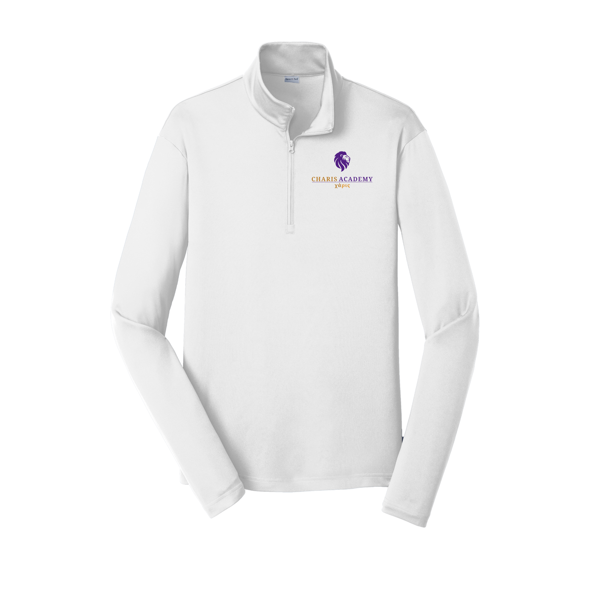 cahazleton-lightweight-quarter-zip-dtf-leftchest-ST357-white-flat-front