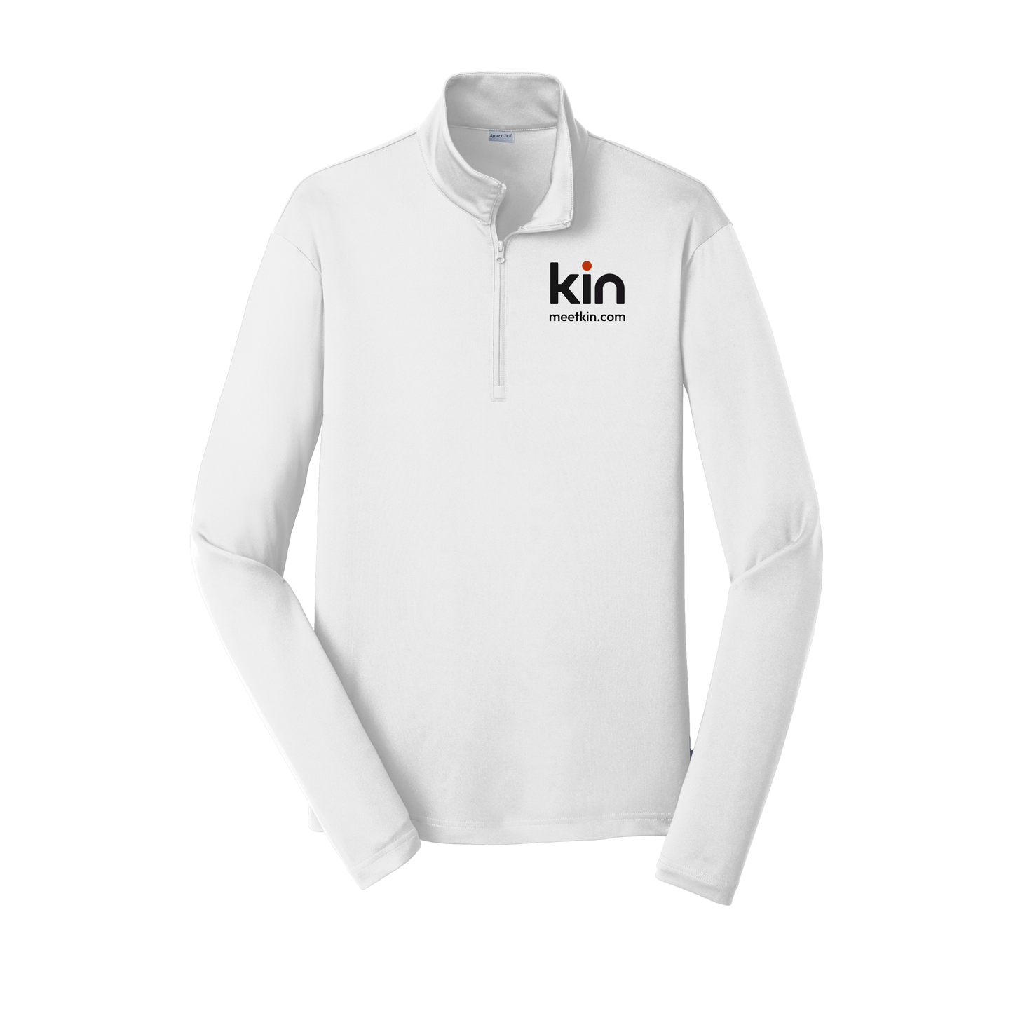 kin-lightweight-quarter-zip-dtf-leftchest-ST357-white-flat-front