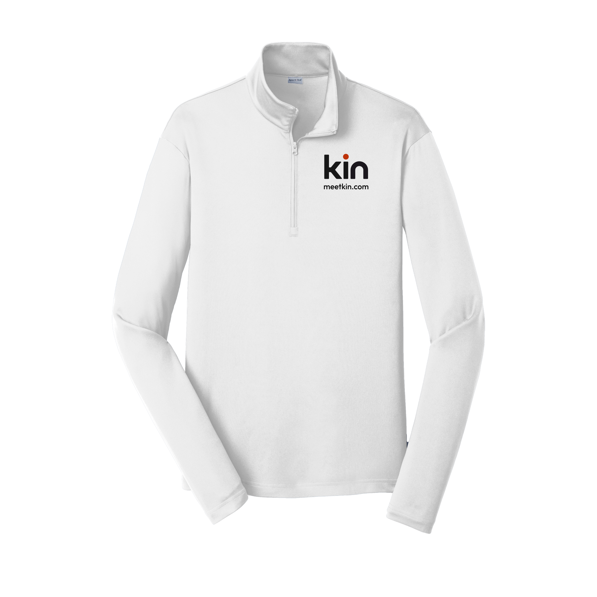 kin-lightweight-quarter-zip-dtf-leftchest-ST357-white-flat-front