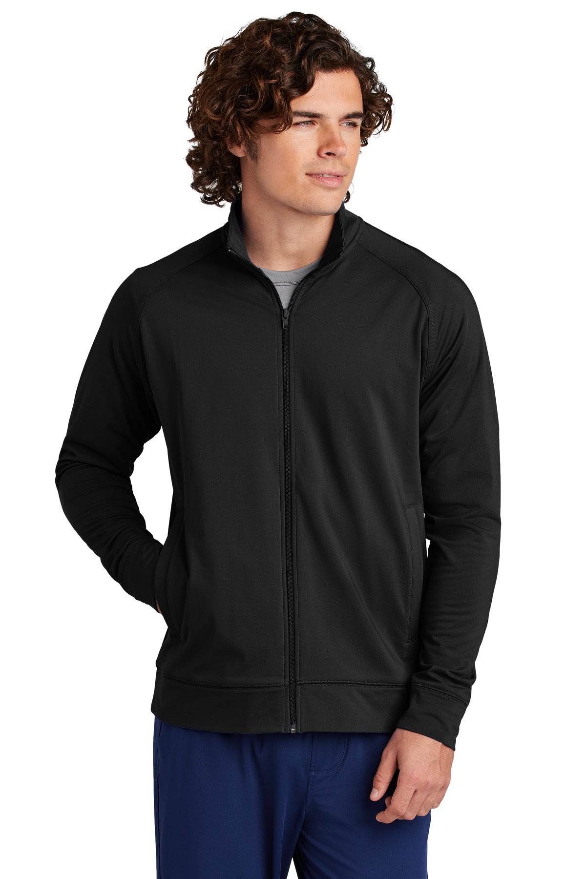 Sport-Tek® Sport-Wick® Stretch Full-Zip Cadet Jacket