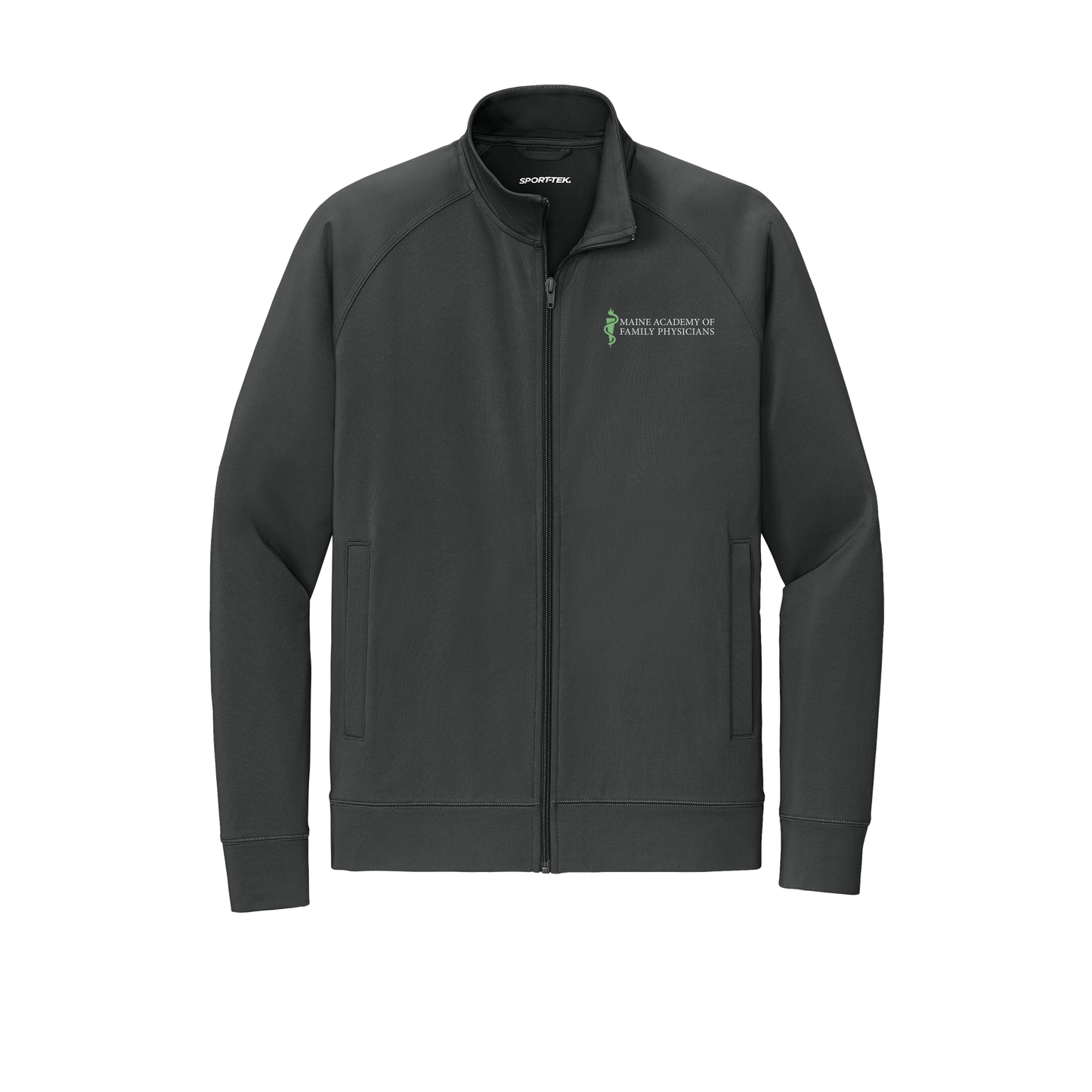 maineafp-sport-tek-mens-cadet-jacket-embroidery-leftchest-ST857-charcoalgrey-flat-front