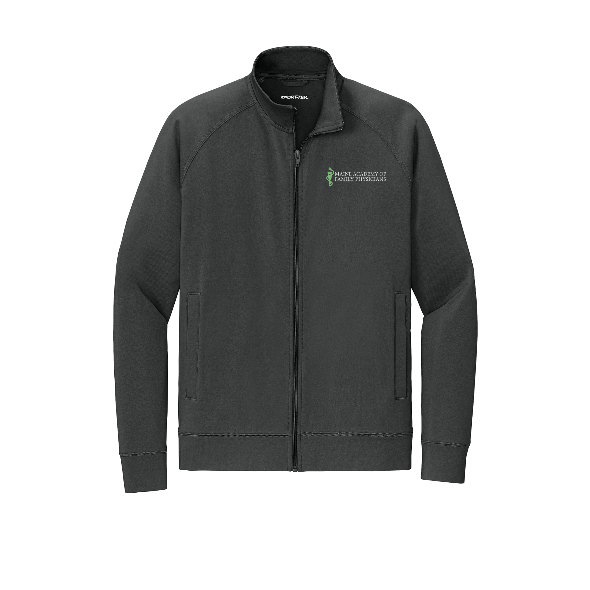 maineafp-sport-tek-mens-cadet-jacket-embroidery-leftchest-ST857-charcoalgrey-flat-front