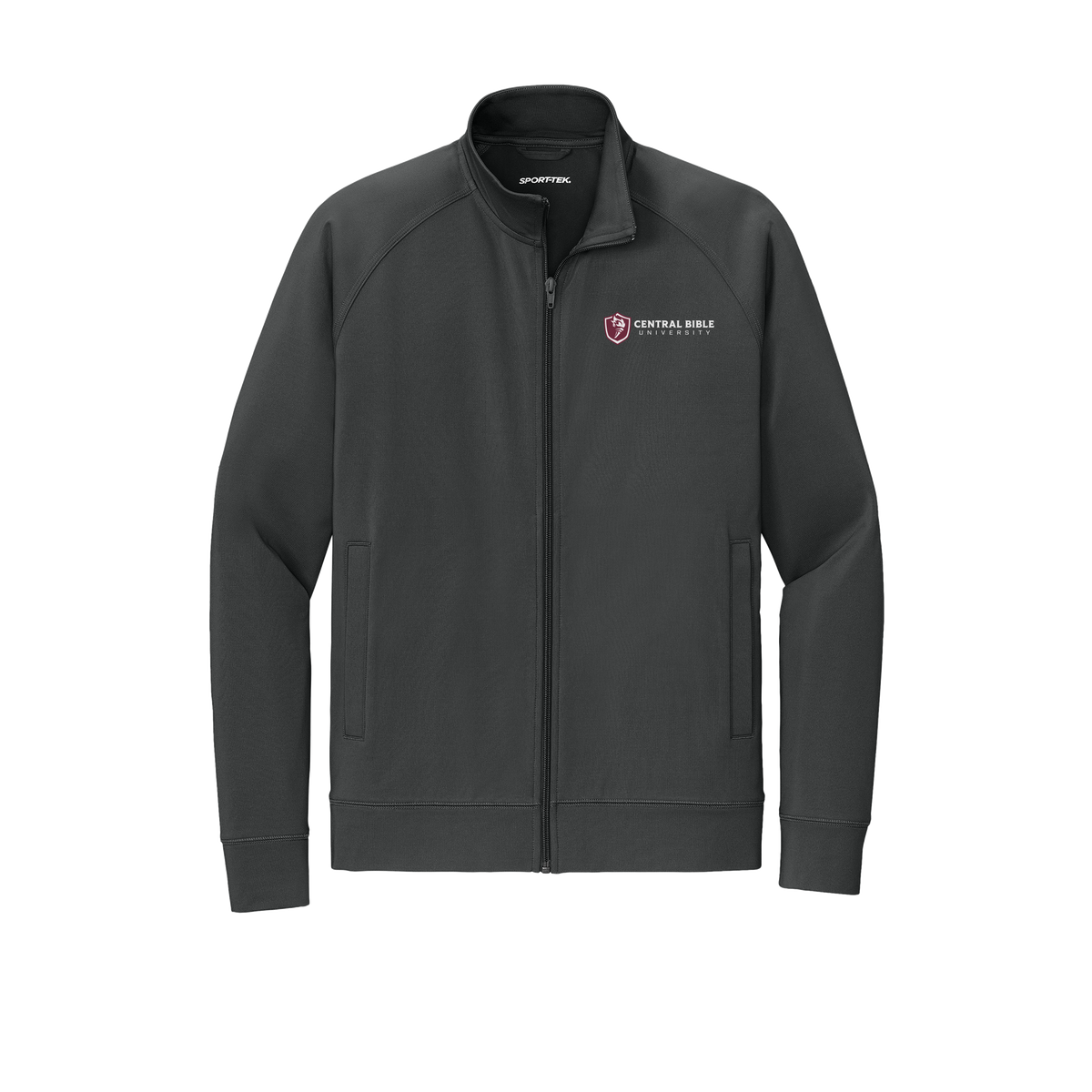 centralbible-sport-tek-mens-cadet-jacket-embroidery-leftchest-ST857-charcoalgrey-flat-front