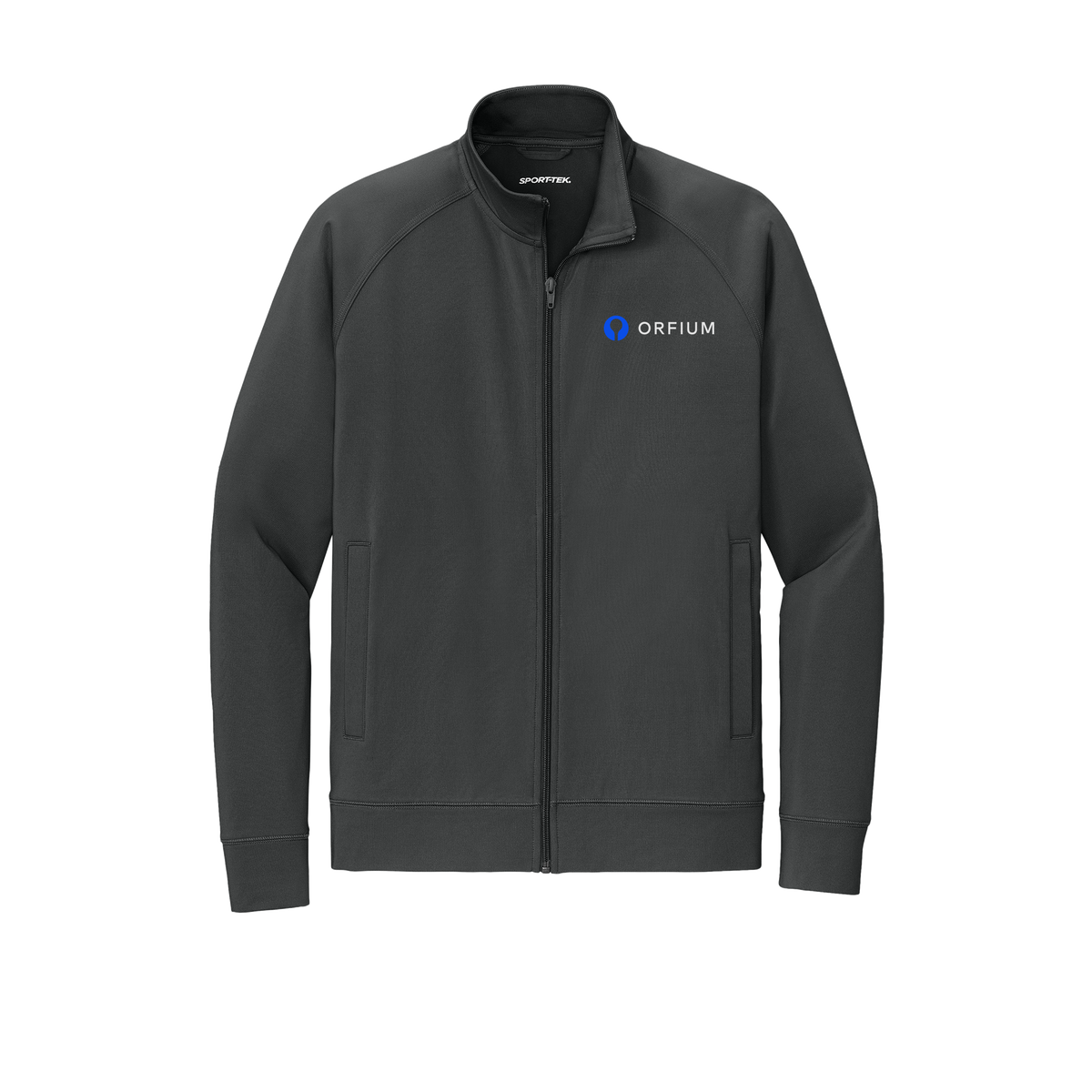 orfium-sport-tek-mens-cadet-jacket-embroidery-leftchest-ST857-charcoalgrey-flat-front