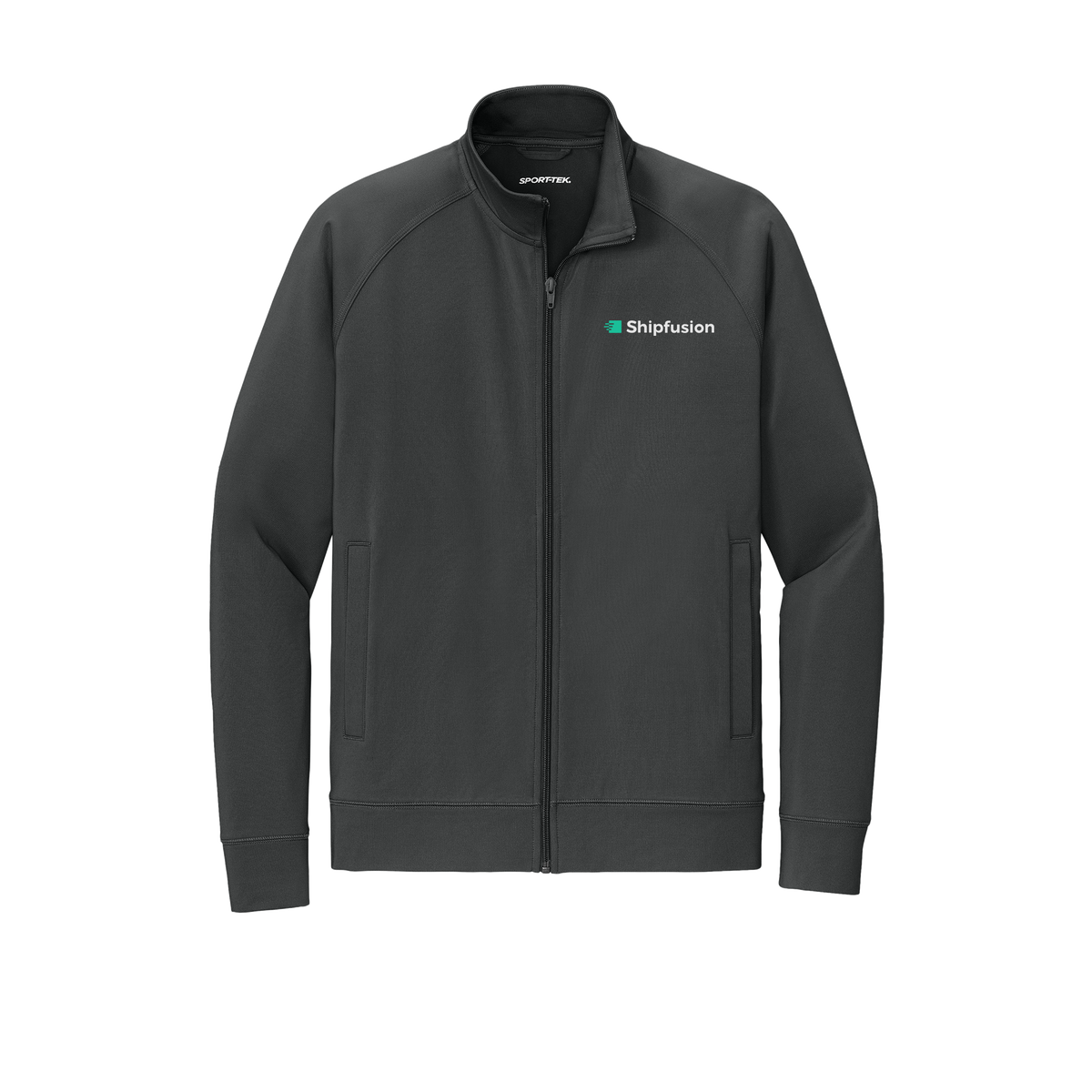 shipfusion-sport-tek-mens-cadet-jacket-embroidery-leftchest-ST857-charcoalgrey-flat-front