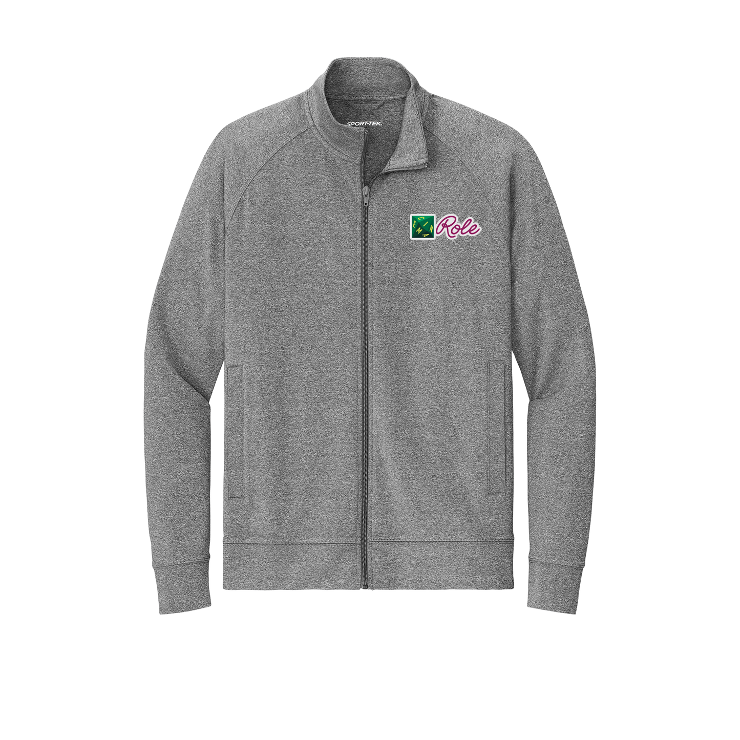 cinemarole-sport-tek-mens-cadet-jacket-embroidery-leftchest-ST857-charcoalgreyheather-flat-front