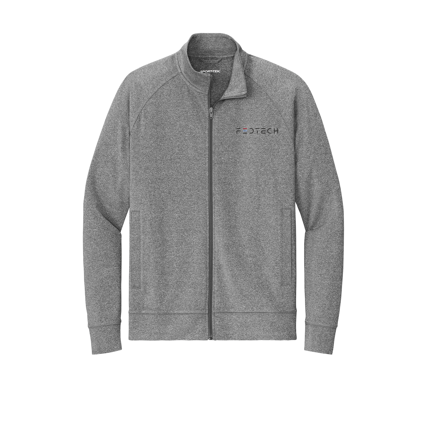 fedtech-sport-tek-mens-cadet-jacket-embroidery-leftchest-ST857-charcoalgreyheather-flat-front