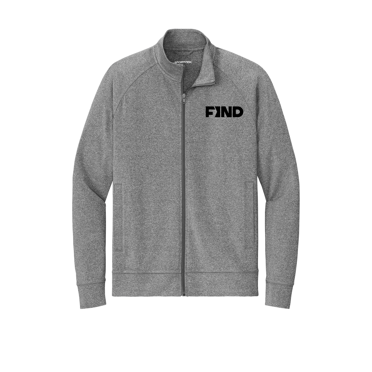 findrealestate-sport-tek-mens-cadet-jacket-embroidery-leftchest-ST857-charcoalgreyheather-flat-front