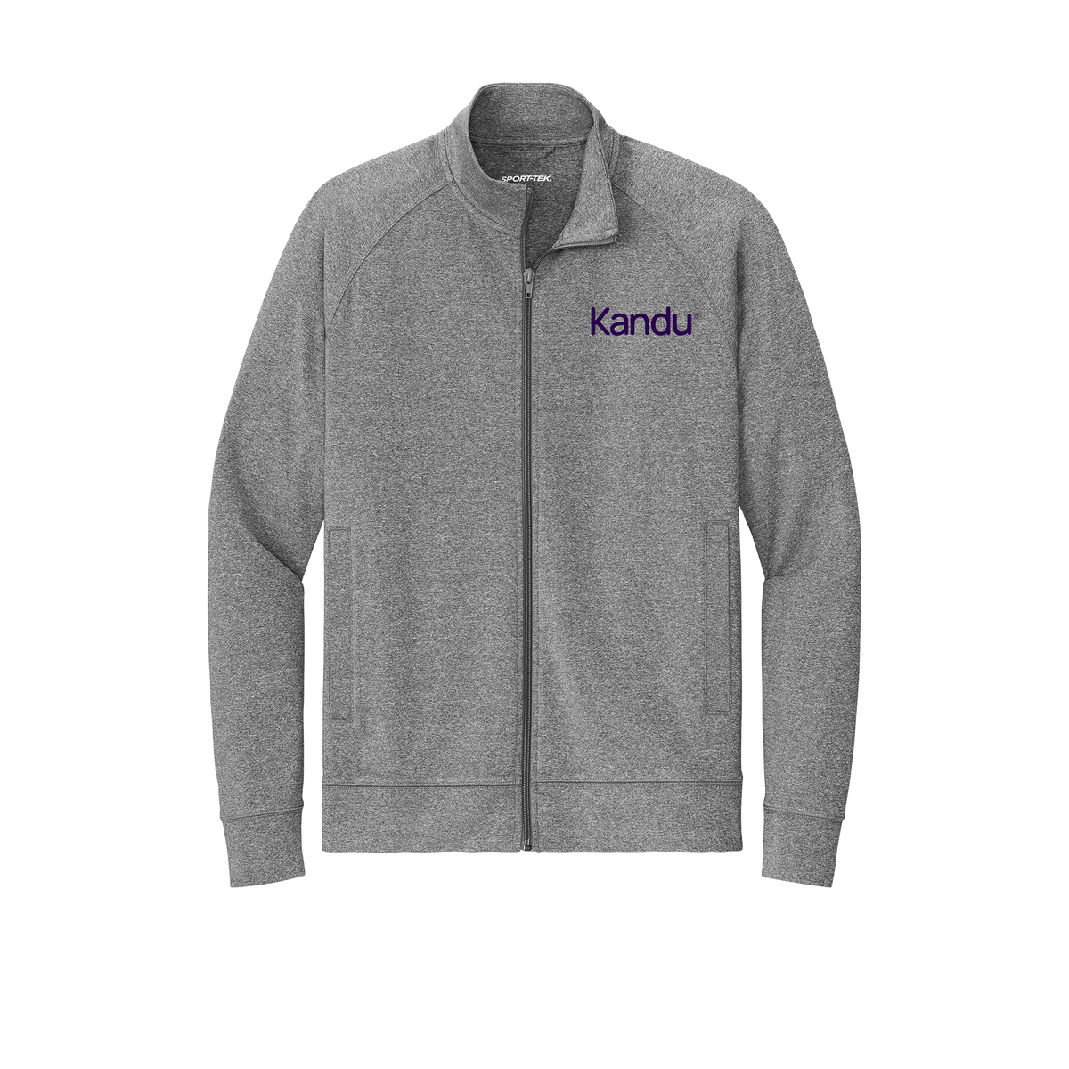 kandu-sport-tek-mens-cadet-jacket-embroidery-leftchest-ST857-charcoalgreyheather-flat-front