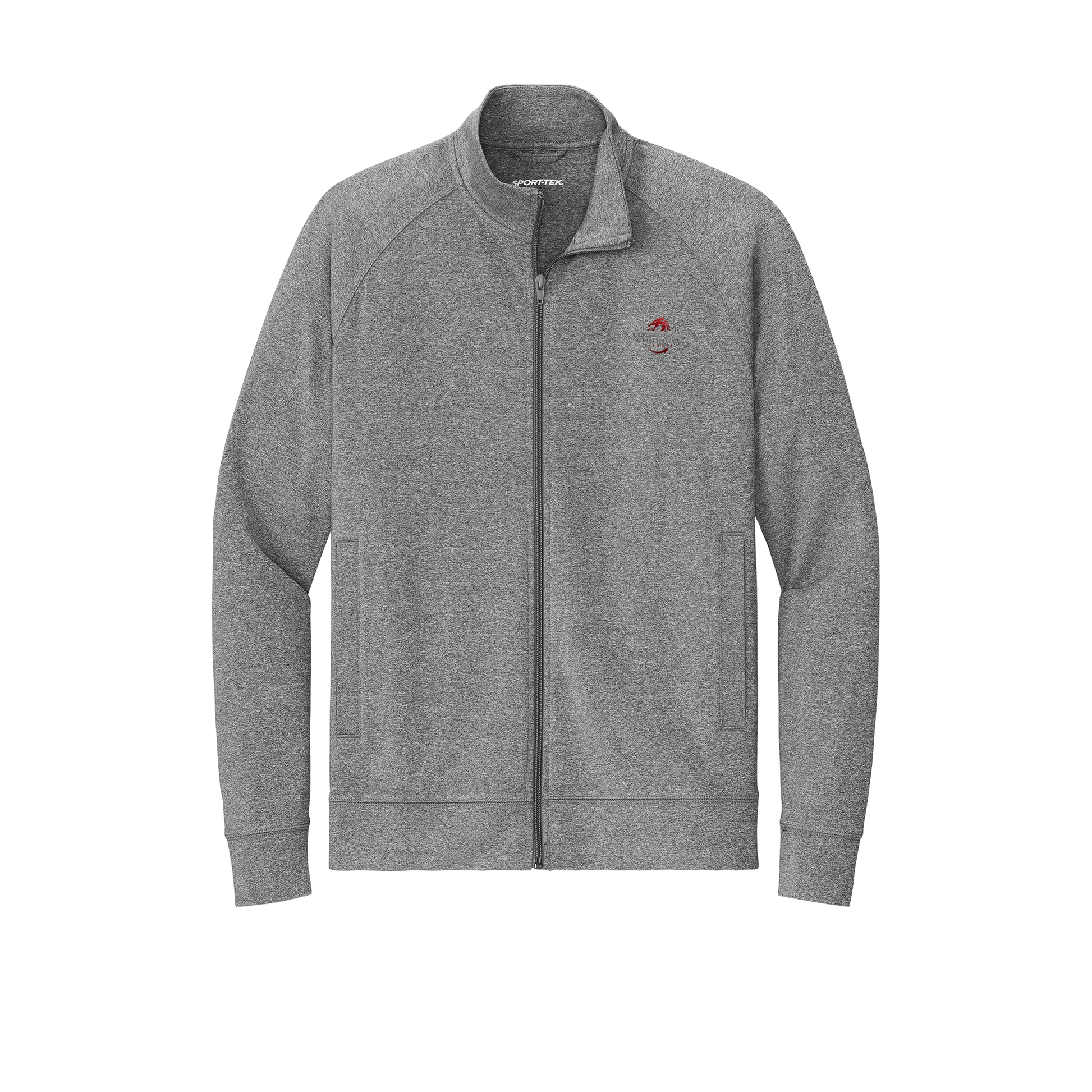 togetherstrongerfitness-sport-tek-mens-cadet-jacket-embroidery-leftchest-ST857-charcoalgreyheather-flat-front