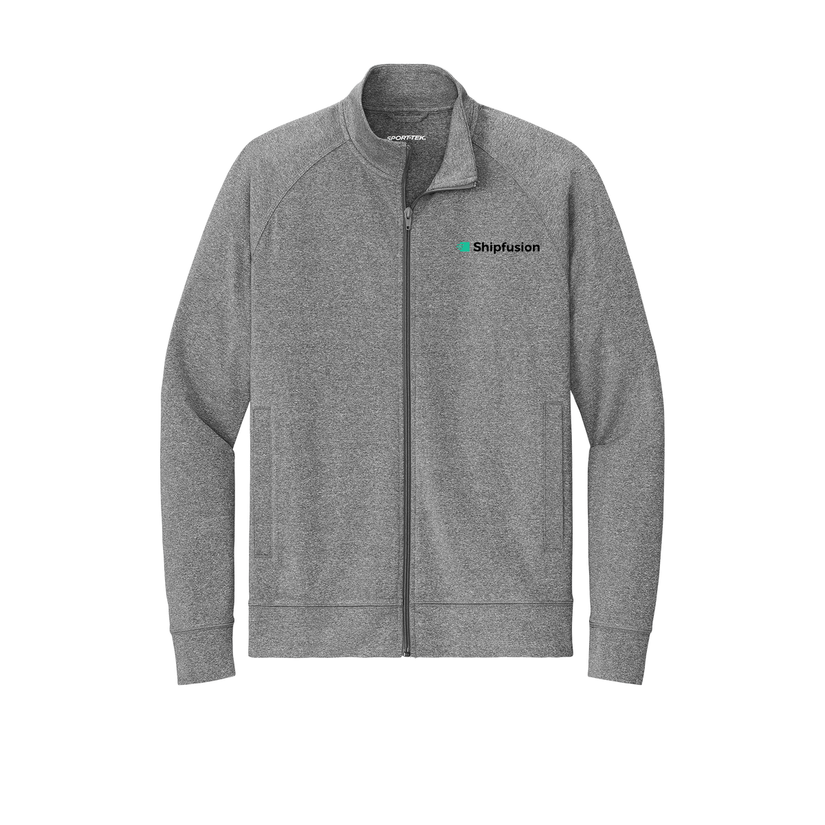 shipfusion-sport-tek-mens-cadet-jacket-embroidery-leftchest-ST857-charcoalgreyheather-flat-front