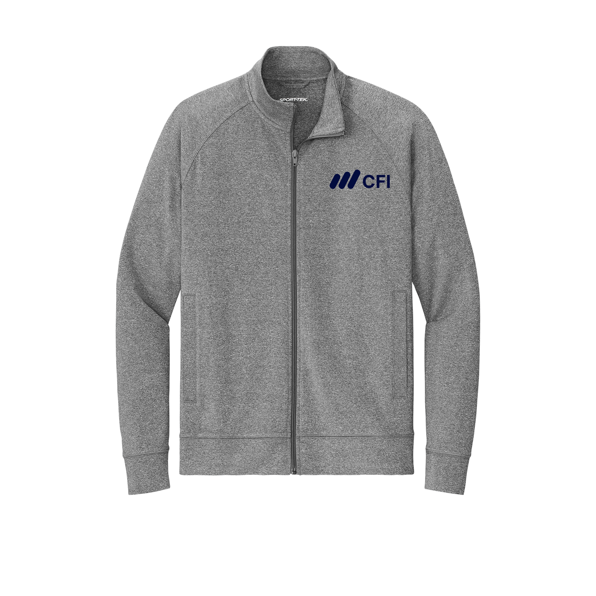 corporatefinanceinstitute-sport-tek-mens-cadet-jacket-embroidery-leftchest-ST857-charcoalgreyheather-flat-front