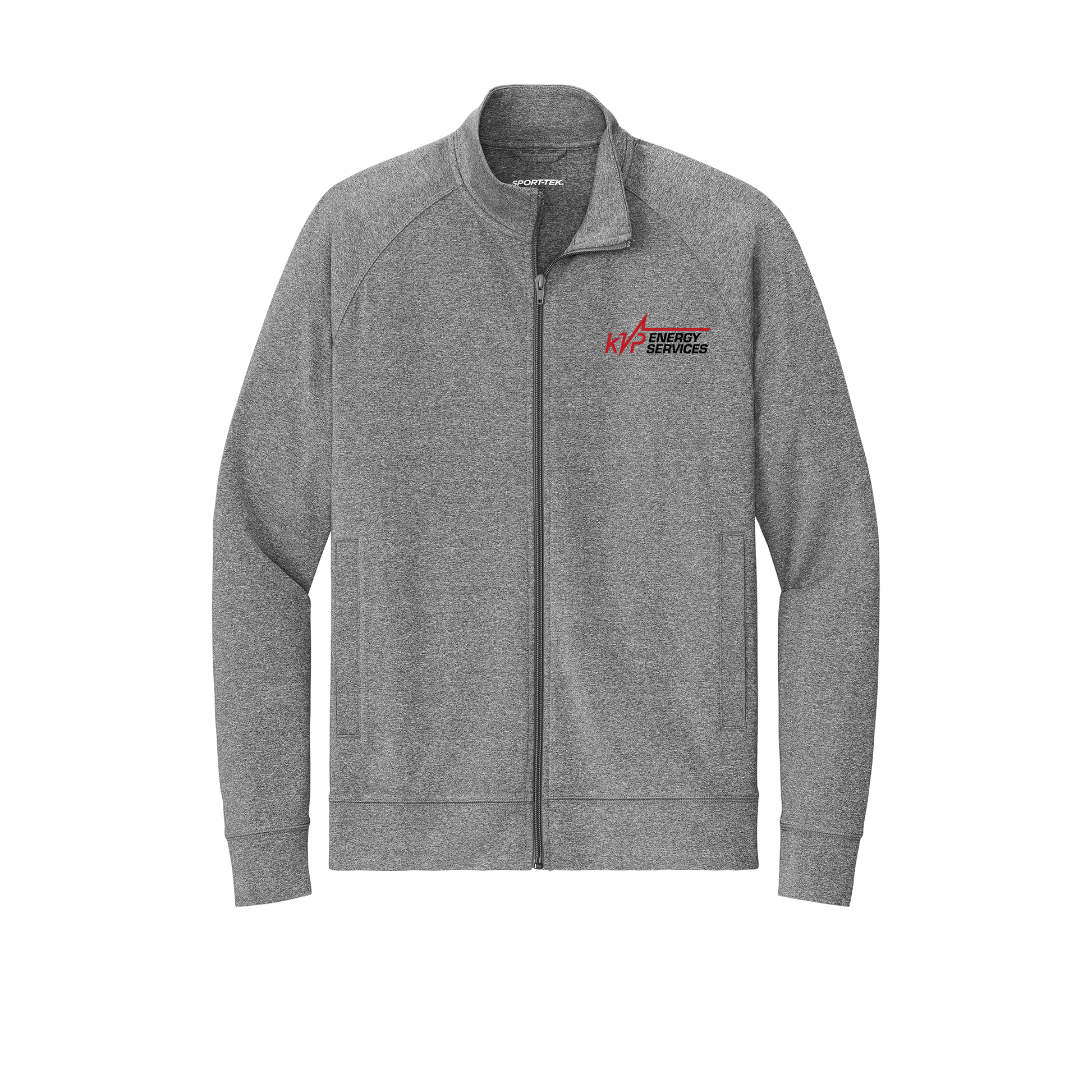 kvpenergy-sport-tek-mens-cadet-jacket-embroidery-leftchest-ST857-charcoalgreyheather-flat-front