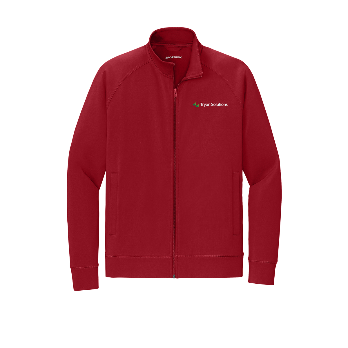 tryonsolutions-sport-tek-mens-cadet-jacket-embroidery-leftchest-ST857-deepred-flat-front