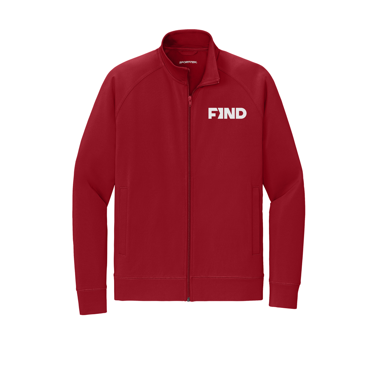 findrealestate-sport-tek-mens-cadet-jacket-embroidery-leftchest-ST857-deepred-flat-front