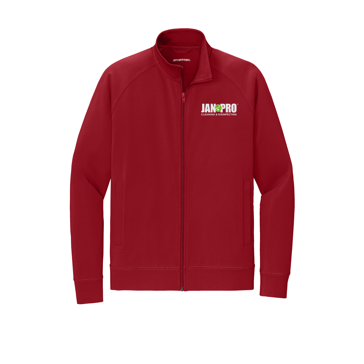 jan-pro-sport-tek-mens-cadet-jacket-embroidery-leftchest-ST857-deepred-flat-front