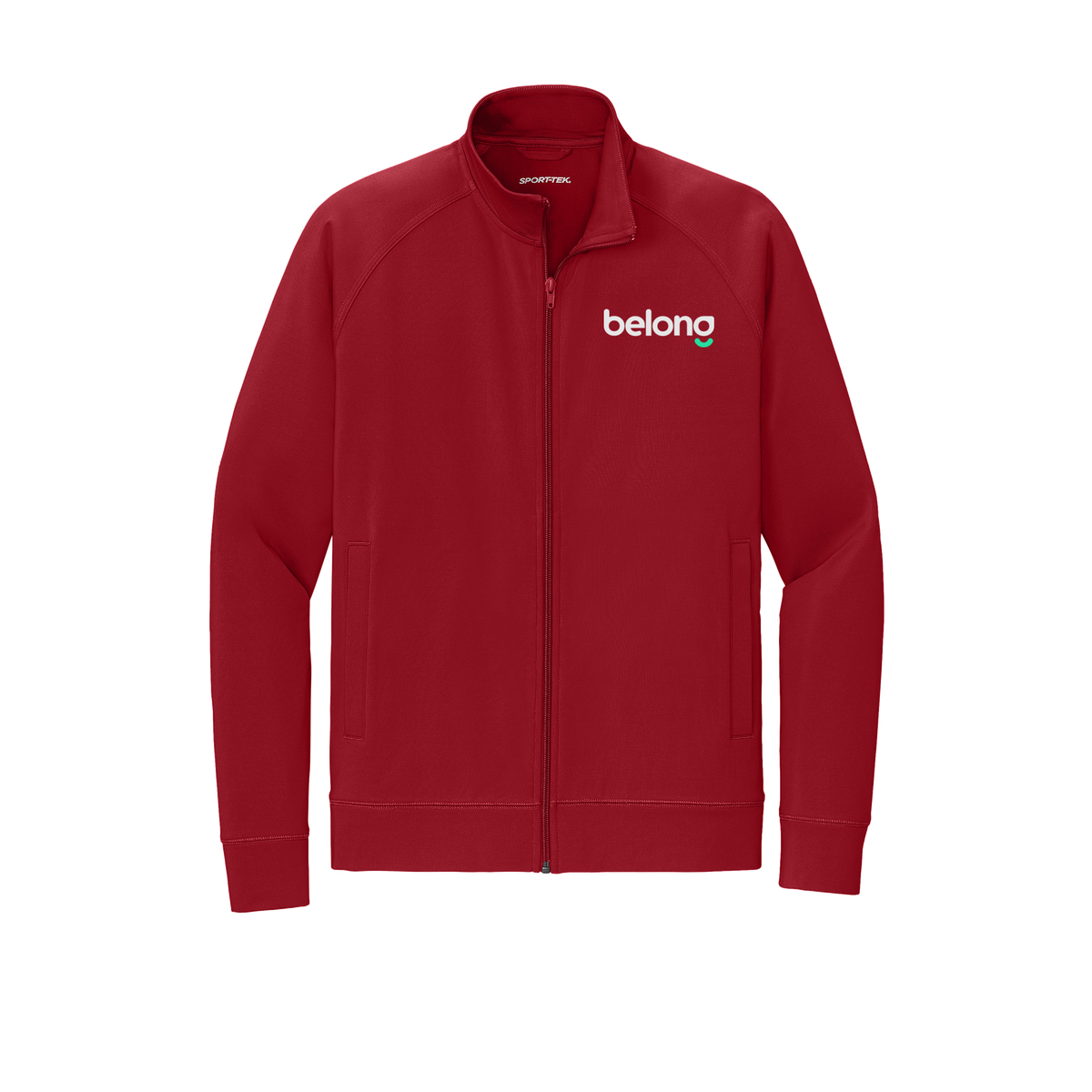belonghome-sport-tek-mens-cadet-jacket-embroidery-leftchest-ST857-deepred-flat-front