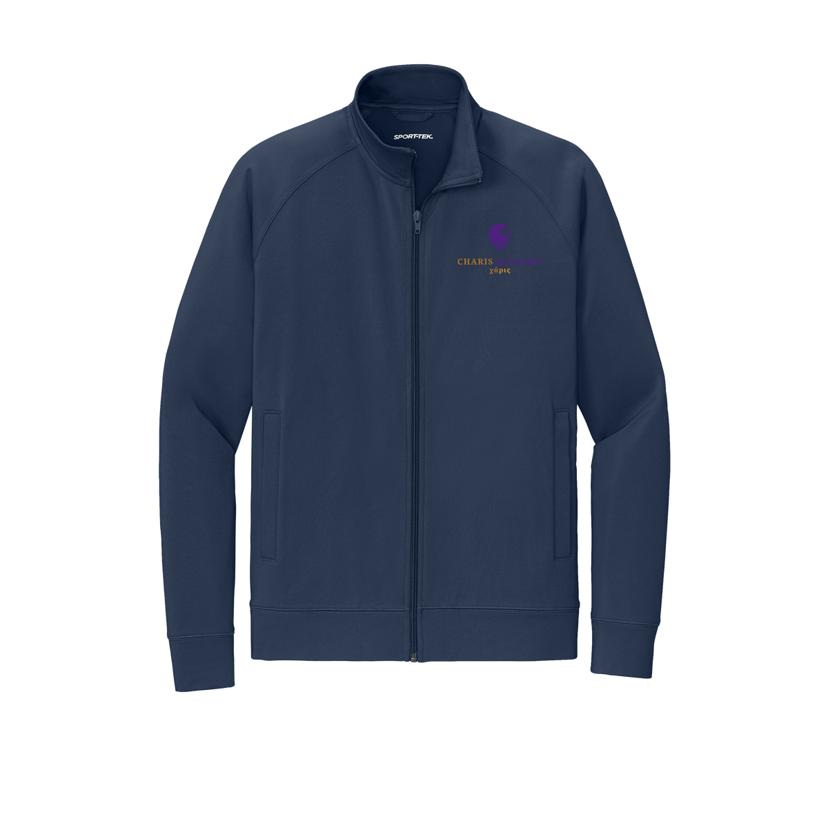 cahazleton-sport-tek-mens-cadet-jacket-embroidery-leftchest-ST857-truenavy-flat-front