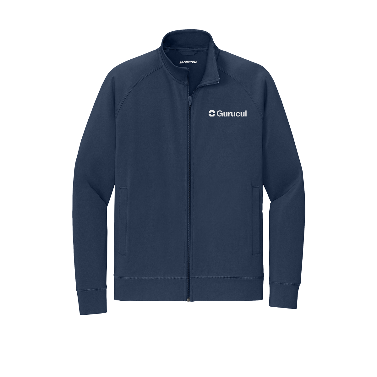gurucul-sport-tek-mens-cadet-jacket-embroidery-leftchest-ST857-truenavy-flat-front