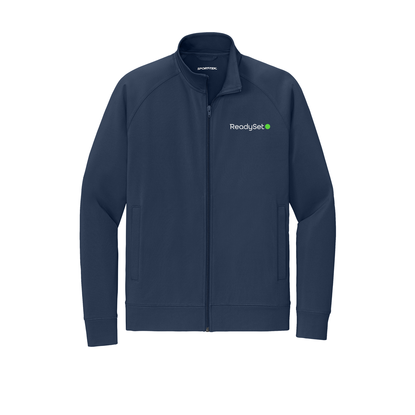 readysetsurgical-sport-tek-mens-cadet-jacket-embroidery-leftchest-ST857-truenavy-flat-front
