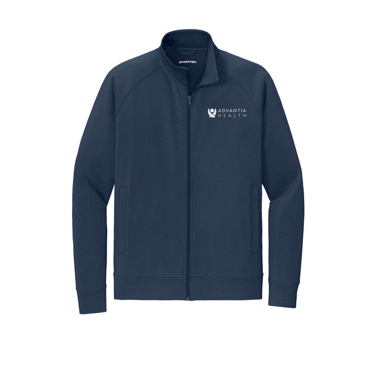 advantiahealth-sport-tek-mens-cadet-jacket-embroidery-leftchest-ST857-truenavy-flat-front