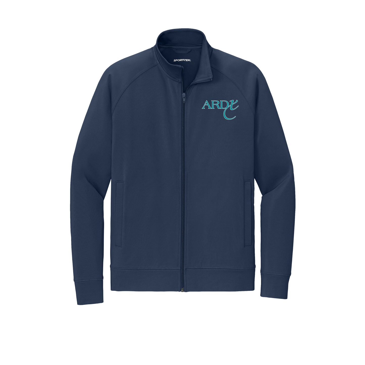 ardx-sport-tek-mens-cadet-jacket-embroidery-leftchest-ST857-truenavy-flat-front