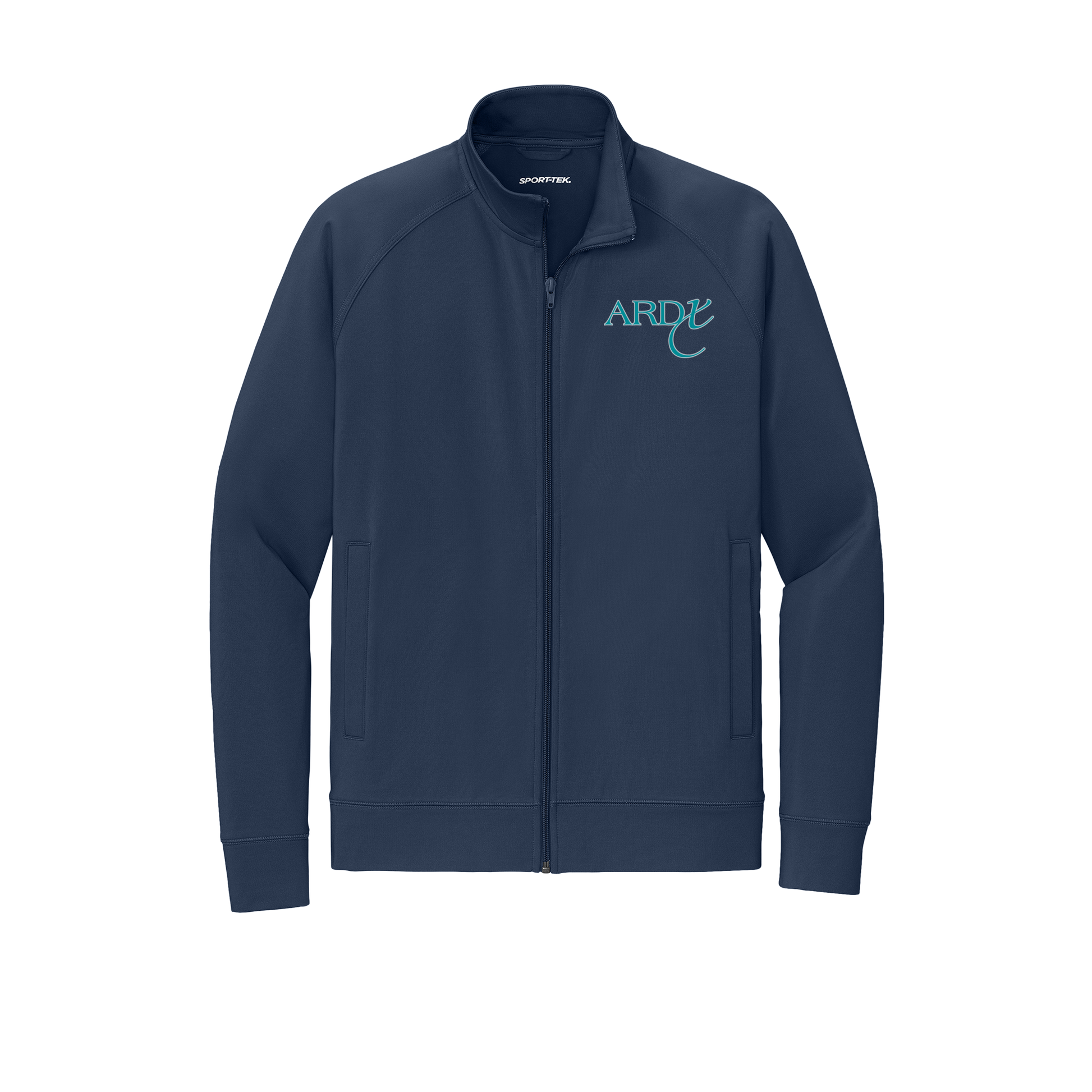 ardx-sport-tek-mens-cadet-jacket-embroidery-leftchest-ST857-truenavy-flat-front