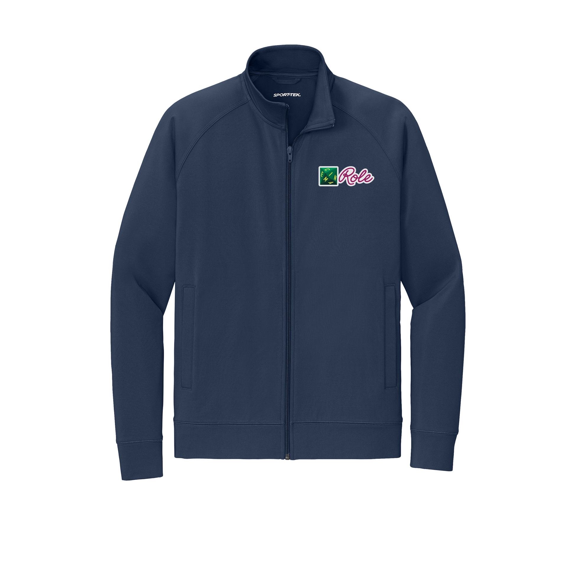 cinemarole-sport-tek-mens-cadet-jacket-embroidery-leftchest-ST857-truenavy-flat-front