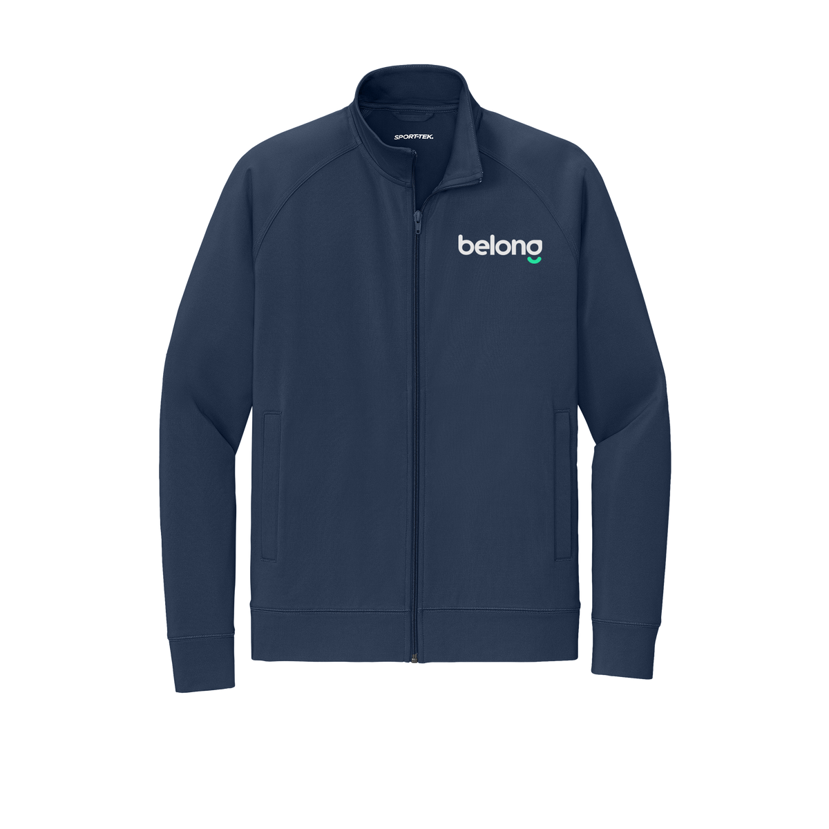 belonghome-sport-tek-mens-cadet-jacket-embroidery-leftchest-ST857-truenavy-flat-front