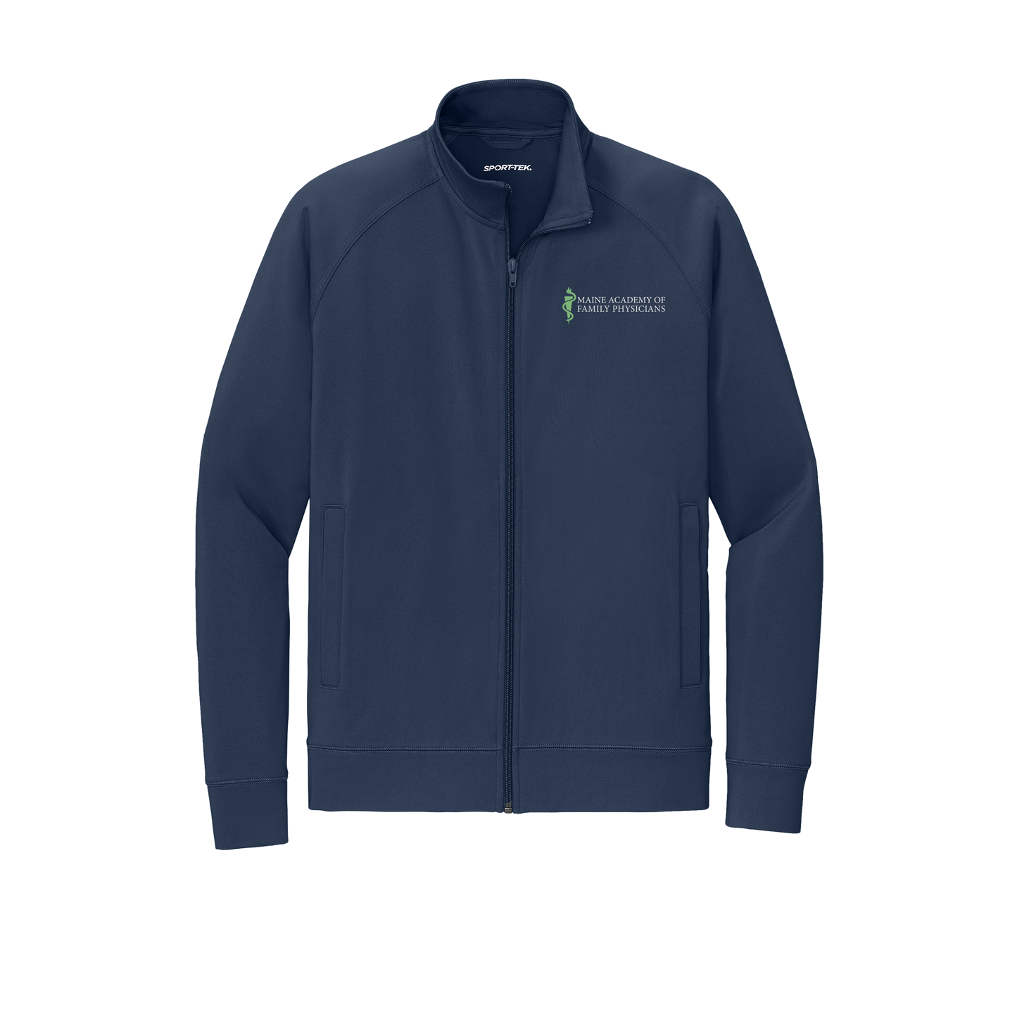 maineafp-sport-tek-mens-cadet-jacket-embroidery-leftchest-ST857-truenavy-flat-front