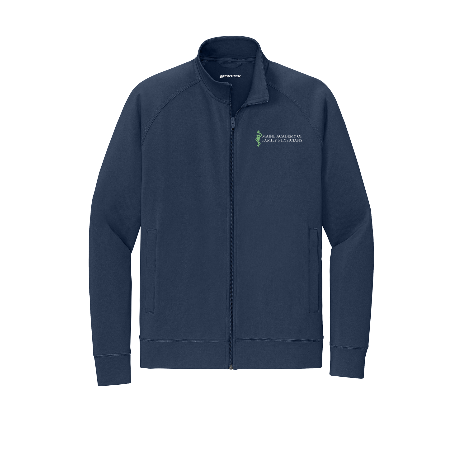 maineafp-sport-tek-mens-cadet-jacket-embroidery-leftchest-ST857-truenavy-flat-front
