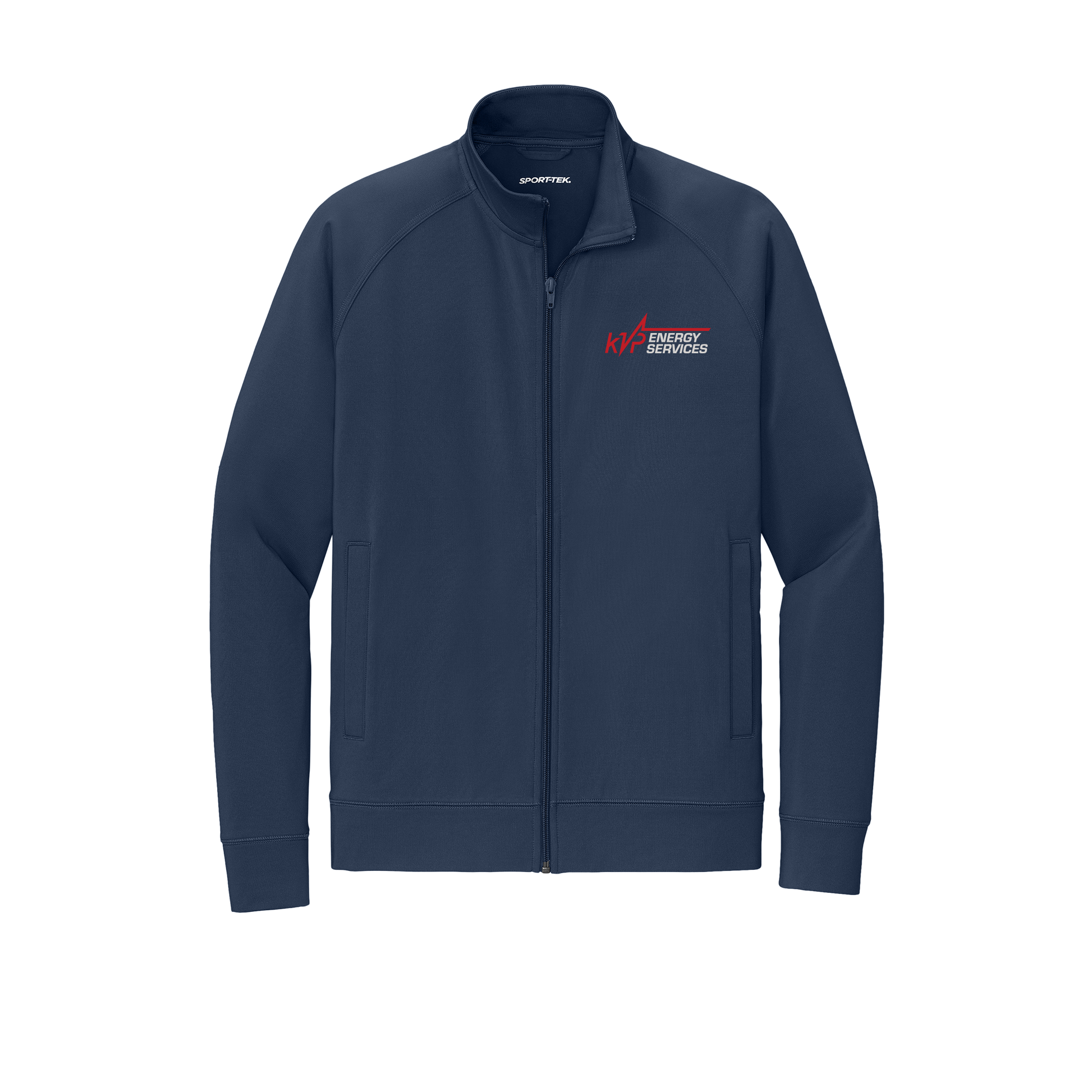 kvpenergy-sport-tek-mens-cadet-jacket-embroidery-leftchest-ST857-truenavy-flat-front